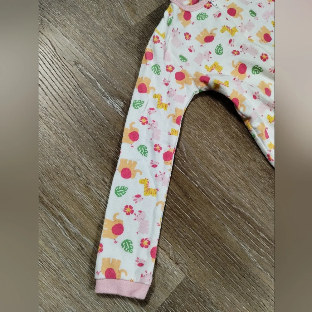 •Little Me 4T Zoo Safari Animals Onesie Zip Up Footies PJ Sleeper sleep wear - Picture 10 of 16